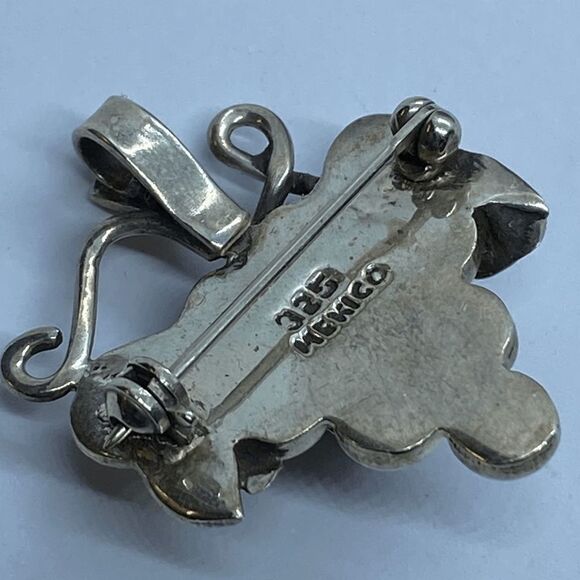 Gorgeous Vintage 925 Mexico Grape Cluster Sterling Silver Brooch / Pin / Pendant - Picture 3 of 5